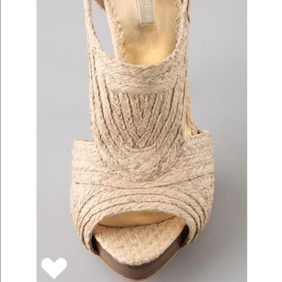 Report Signature Lucie 2 Platform Raffia Sandals - Picture 2 of 4